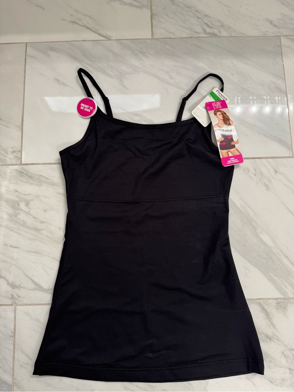 Maidenform Flexees Firm Control Shapewear Tank Black Size L New With Tags